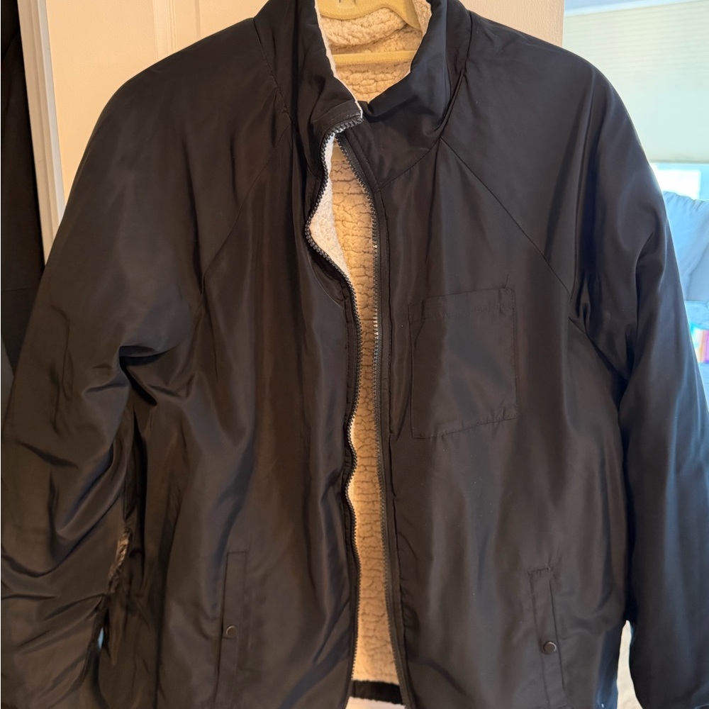 S Ingrid + Isabel Maternity Reversible Sherpa Jacket - Picture 9 of 11
